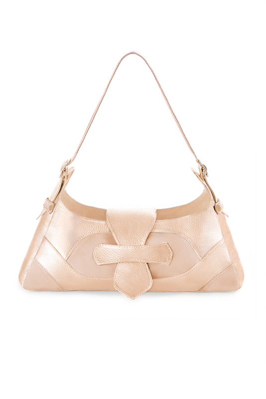 Dress handbag in powder pink leather - Top view